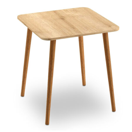 Τραπέζι Kare  από μελαμίνη χρώμα oak 70x70x72εκ.