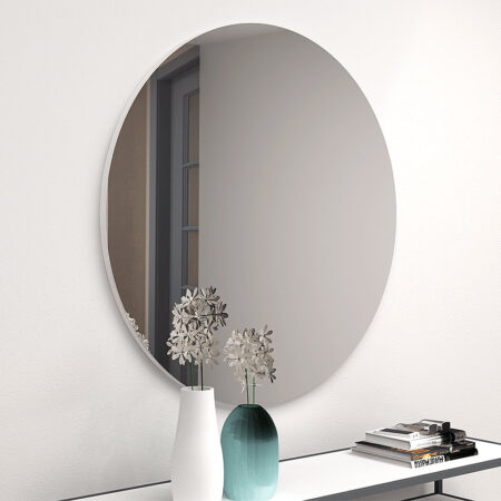 Καθρέφτης τοίχου Losta  χρώμα λευκό 60x60x2,2εκ.