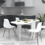 Τραπέζι μελαμίνης Winslet  επεκτεινόμενο χρώμα λευκό 34(63+63)x80x76εκ.