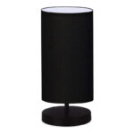 Φωτιστικό επιτραπέζιο Winkler  ύφασμα/ξύλο/μέταλλο χρώμα μαύρο 15x24x30εκ.