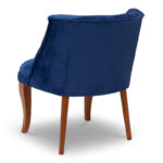 Πολυθρόνα Beatrice  βελούδινη χρώμα royal μπλε 62x60x76εκ.