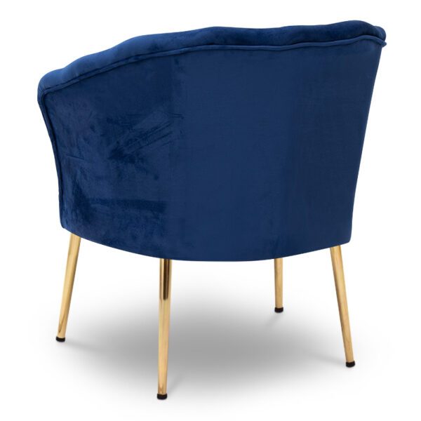 Πολυθρόνα Arabella  βελούδινη χρώμα royal μπλε 76x64x81εκ.