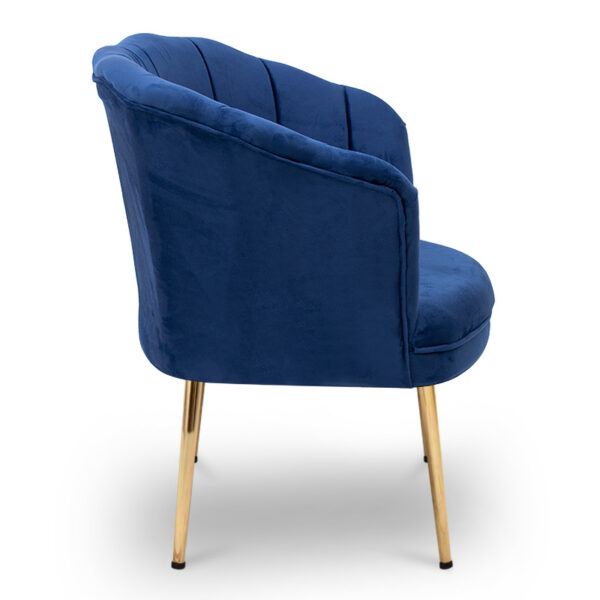 Πολυθρόνα Arabella  βελούδινη χρώμα royal μπλε 76x64x81εκ.