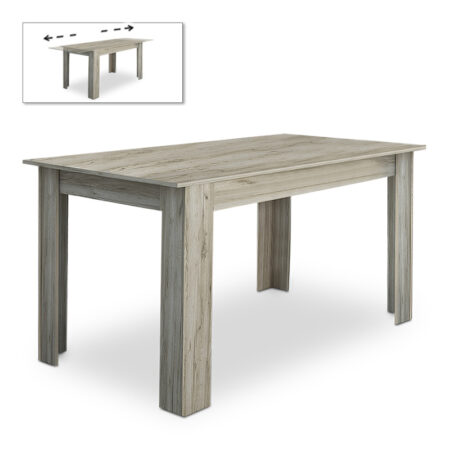 Τραπέζι Arturo  μελαμίνης επεκτεινόμενο χρώμα γκρι oak 138/178x80x74εκ.
