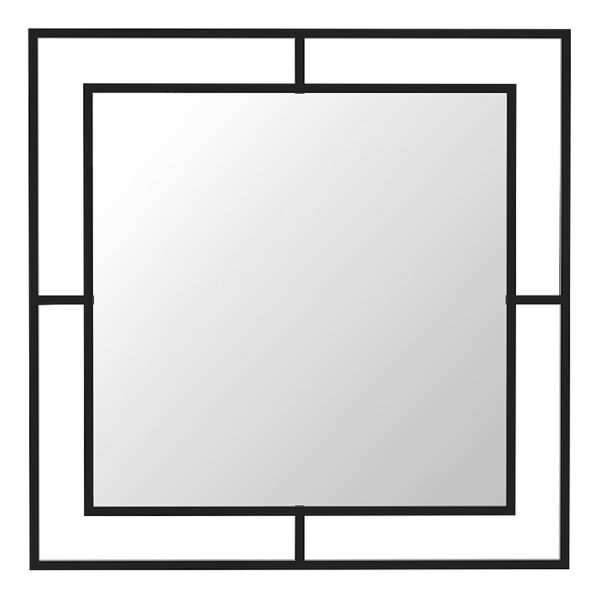 Καθρέφτης τοίχου Corner  αλουμινίου χρώμα μαύρο 58,6x2x58,6εκ.