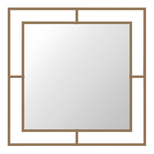 Καθρέφτης τοίχου Corner  αλουμινίου χρώμα χρυσό 58,6x2x58,6εκ.