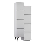 Ντουλάπι κουζίνας/μπάνιου - Παπουτσοθήκη Stair  μελαμίνης χρώμα λευκό 62,2x37,4x156εκ.