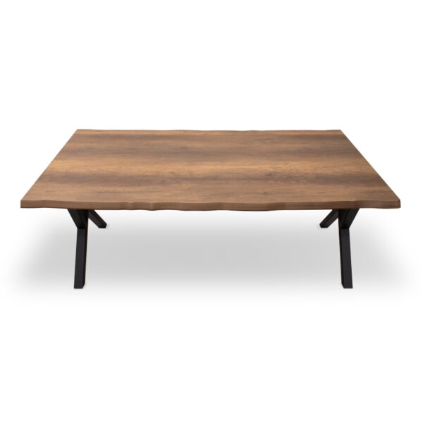 Τραπέζι Walter  Mdf - μεταλλικό χρώμα καρυδί 160x80x75εκ.