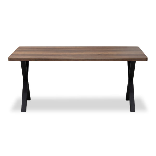 Τραπέζι Jeremy  Mdf - μεταλλικό χρώμα καρυδί 160x80x75εκ.