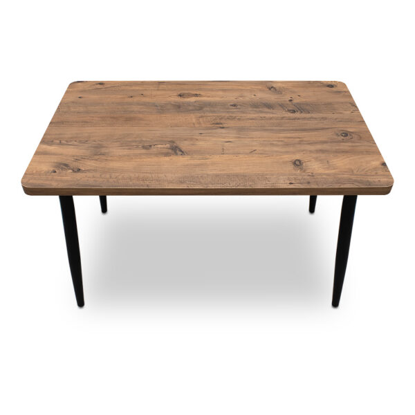Τραπέζι Levico  Mdf - μεταλλικό χρώμα ακακίας 120x70x75εκ.