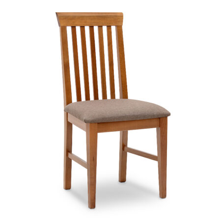 Καρέκλα τραπεζαρίας Francis  από μασίφ ξύλο οξιάς χρώμα καρυδί 48x42x96εκ.