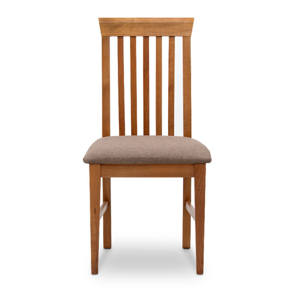 Καρέκλα τραπεζαρίας Francis  από μασίφ ξύλο οξιάς χρώμα καρυδί 48x42x96εκ.