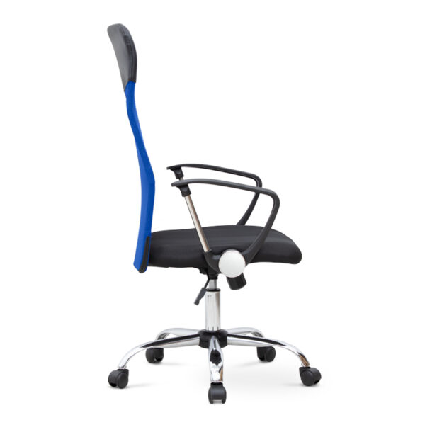 Καρέκλα γραφείου Marco  με ύφασμα Mesh χρώμα μπλε - μαύρο 62x59x110/120εκ.