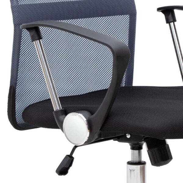 Καρέκλα γραφείου Franco  με ύφασμα Mesh χρώμα γκρι - μαύρο 59x57x95/105εκ.