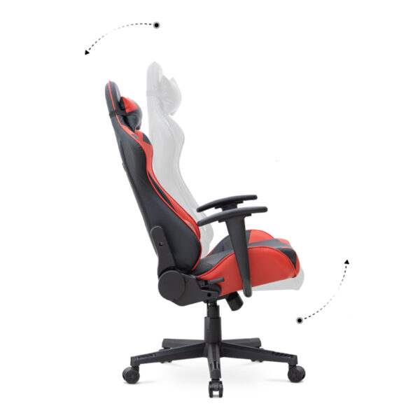 Καρέκλα γραφείου Gaming Alonso  από τεχνόδερμα χρώμα κόκκινο - μαύρο 67x70x125/135 εκ.