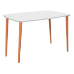 Γραφείο - τραπέζι μελαμίνης Deina  χρώμα λευκό 105x60x72εκ.