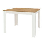 Τραπέζι μελαμίνης Darlen  χρώμα λευκό - sapphire oak 110x72x74εκ.