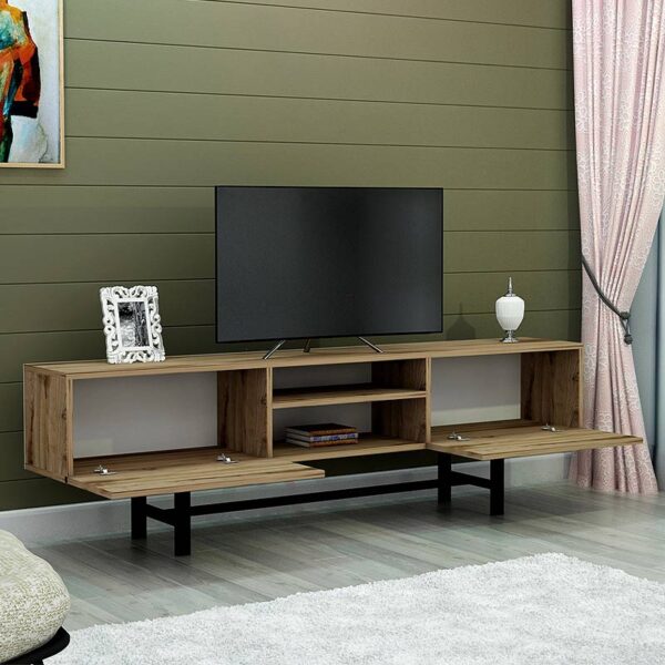 Έπιπλο τηλεόρασης Setia  από μελαμίνη χρώμα oak 150x30x45εκ.