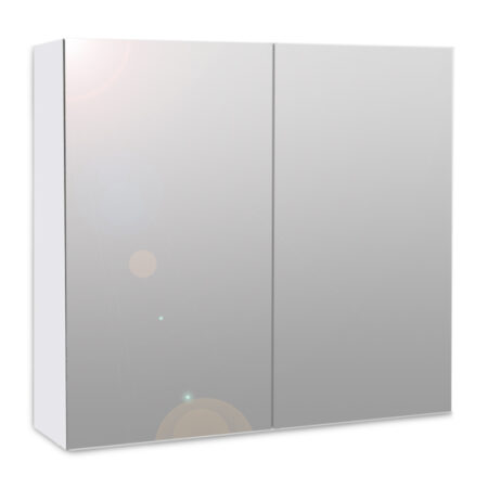 Καθρέπτης μπάνιου με ντουλάπι Nisa  από μελαμίνη χρώμα λευκό 60x15x60εκ.