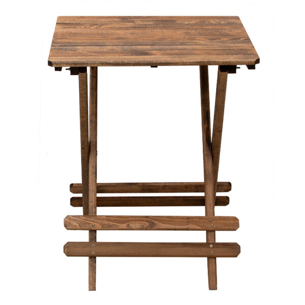 Τραπέζι πτυσσόμενο Queen  από ξύλο οξιάς σε χρώμα καρυδί εμποτισμού 60x60x75εκ.