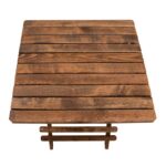 Τραπέζι πτυσσόμενο Queen  από ξύλο οξιάς σε χρώμα καρυδί εμποτισμού 60x60x75εκ.
