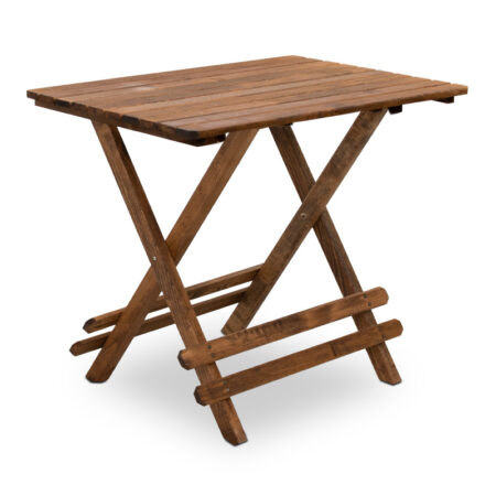 Τραπέζι πτυσσόμενο Queen  από ξύλο οξιάς σε χρώμα καρυδί εμποτισμού 80x60x75εκ.