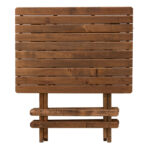 Τραπέζι πτυσσόμενο Queen  από ξύλο οξιάς σε χρώμα καρυδί εμποτισμού 80x60x75εκ.