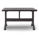 Τραπέζι πολυπροπυλενίου Callan  χρώμα καφέ 140x80x73εκ.
