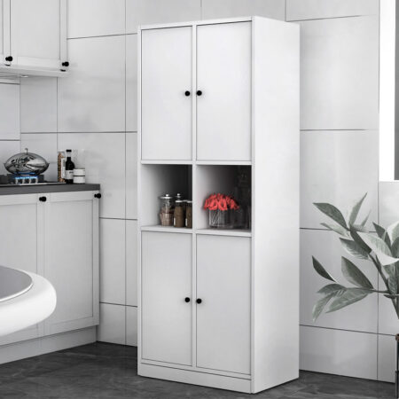 Ντουλάπα κουζίνας - μπάνιου Felix Flat  χρώμα λευκό 65,4x40x166,8εκ.
