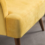 Μπερζέρα - πολυθρόνα Karina  βελούδινη χρώμα κίτρινο 69x60x88εκ.