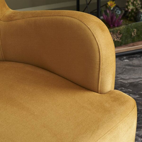 Μπερζέρα - πολυθρόνα Karina  βελούδινη χρώμα χρυσό 69x60x88εκ.