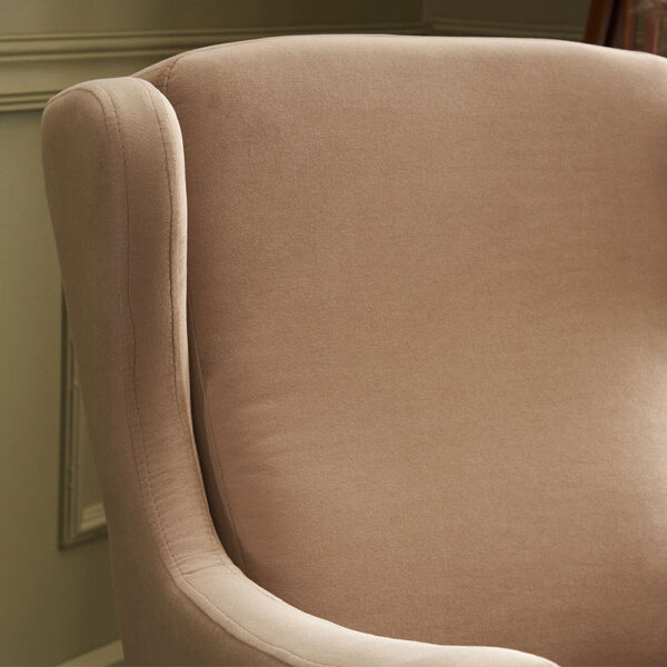 Μπερζέρα - πολυθρόνα Lola  βελούδινη χρώμα κρεμ 77x70x92εκ.