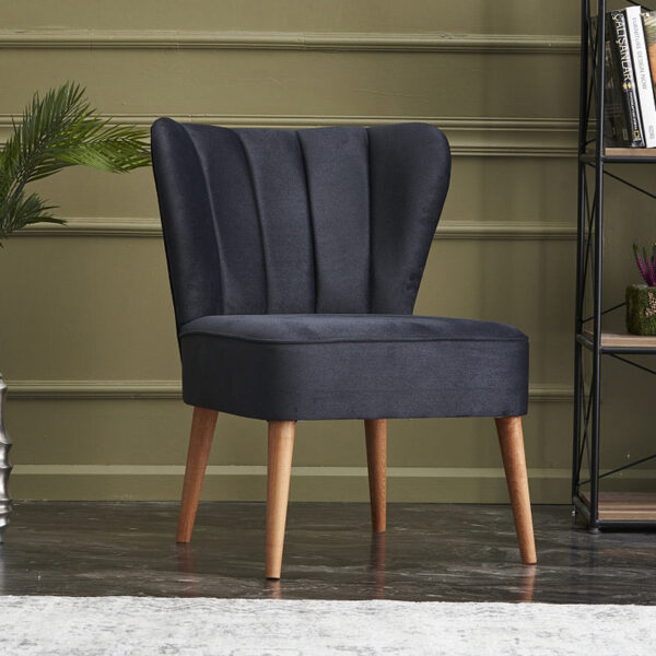Καρέκλα Layla  υφασμάτινη χρώμα ανθρακί 64x59x84εκ.