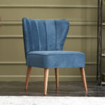 Καρέκλα Layla  υφασμάτινη χρώμα μπλε 64x59x84εκ.