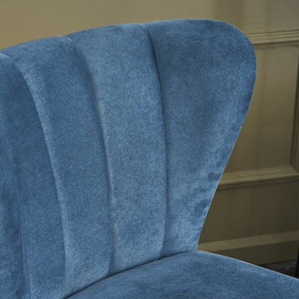 Καρέκλα Layla  υφασμάτινη χρώμα μπλε 64x59x84εκ.