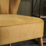 Καρέκλα Layla  υφασμάτινη χρώμα χρυσό 64x59x84εκ.