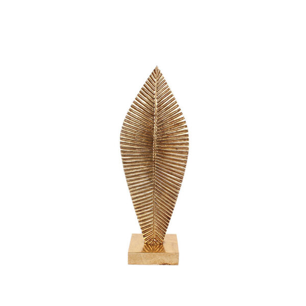 PANDANUS 1 DECO ΦΥΛΛΟ POLYRESIN ΧΡΥΣΟ 10x14xH38,5cm