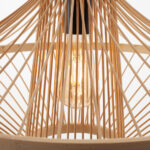 Bamboo Φωτιστικό Οροφής Μονόφωτο (Ε27) Φυσική Απόχρωση (50x50x30)cm