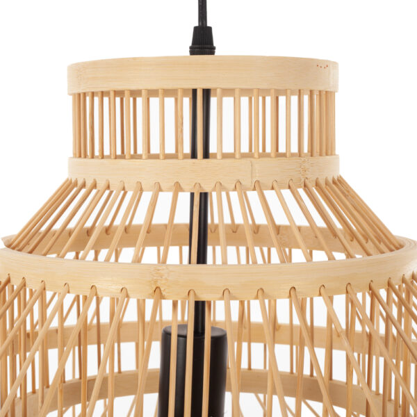 Bamboo Φωτιστικό Οροφής Μονόφωτο (Ε27) Φυσική Απόχρωση (70x70x55)cm