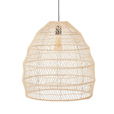 Bamboo Φωτιστικό Οροφής Μονόφωτο (Ε27) Φυσική Απόχρωση (50x50x50)cm