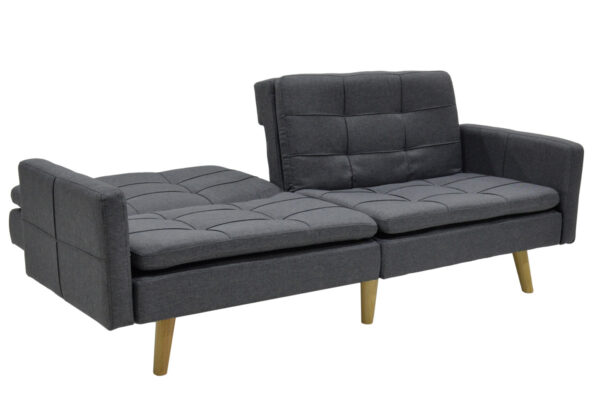 Καναπές-κρεβάτι Flexible  σε ανθρακί ύφασμα 198x87x76εκ
