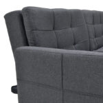 Καναπές-κρεβάτι Flexible  σε ανθρακί ύφασμα 198x87x76εκ