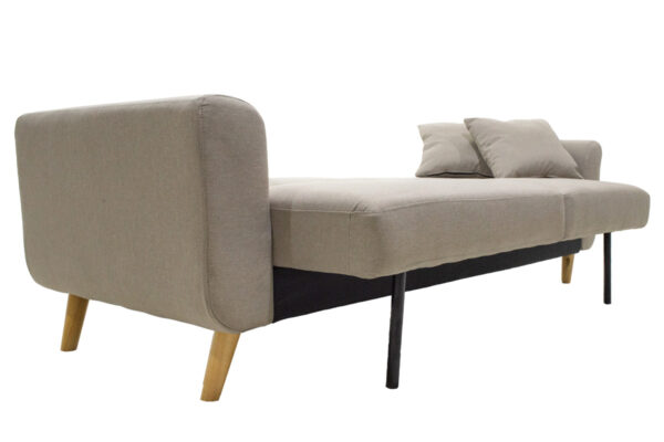 Καναπές-κρεβάτι Carmelo  με μπεζ-γκρι ύφασμα 214x80x86εκ