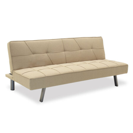 Καναπές-κρεβάτι Travis  3θέσιος με ύφασμα μπεζ 175x83x74εκ