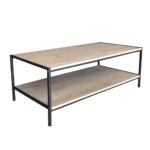 CRUDO COFFEE TABLE SONOMA DECAPE ΜΑΥΡΟ 120x60xH45cm