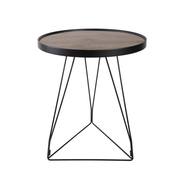 HOOPER SIDE TABLE TAUPE ΜΑΥΡΟ 50x50xH56cm