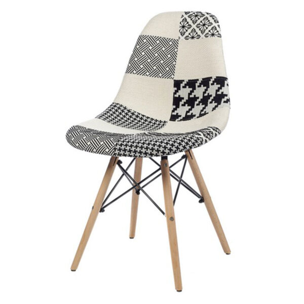 Cozy Καρέκλα με Ύφασμα Patchwork (46x46x82)cm