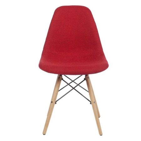 Artekko Cozy Ξύλινη Καρέκλα με Κόκκινο Ύφασμα
