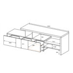 NEUTRAL TV STAND CEMENT ΣΚΟΥΡΟ SONOMA 160x39,5xH50cm