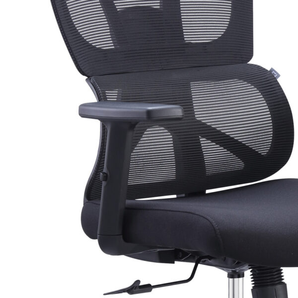 Καρέκλα γραφείου διευθυντή Aish  mesh ύφασμα μαύρο 64x66x130εκ